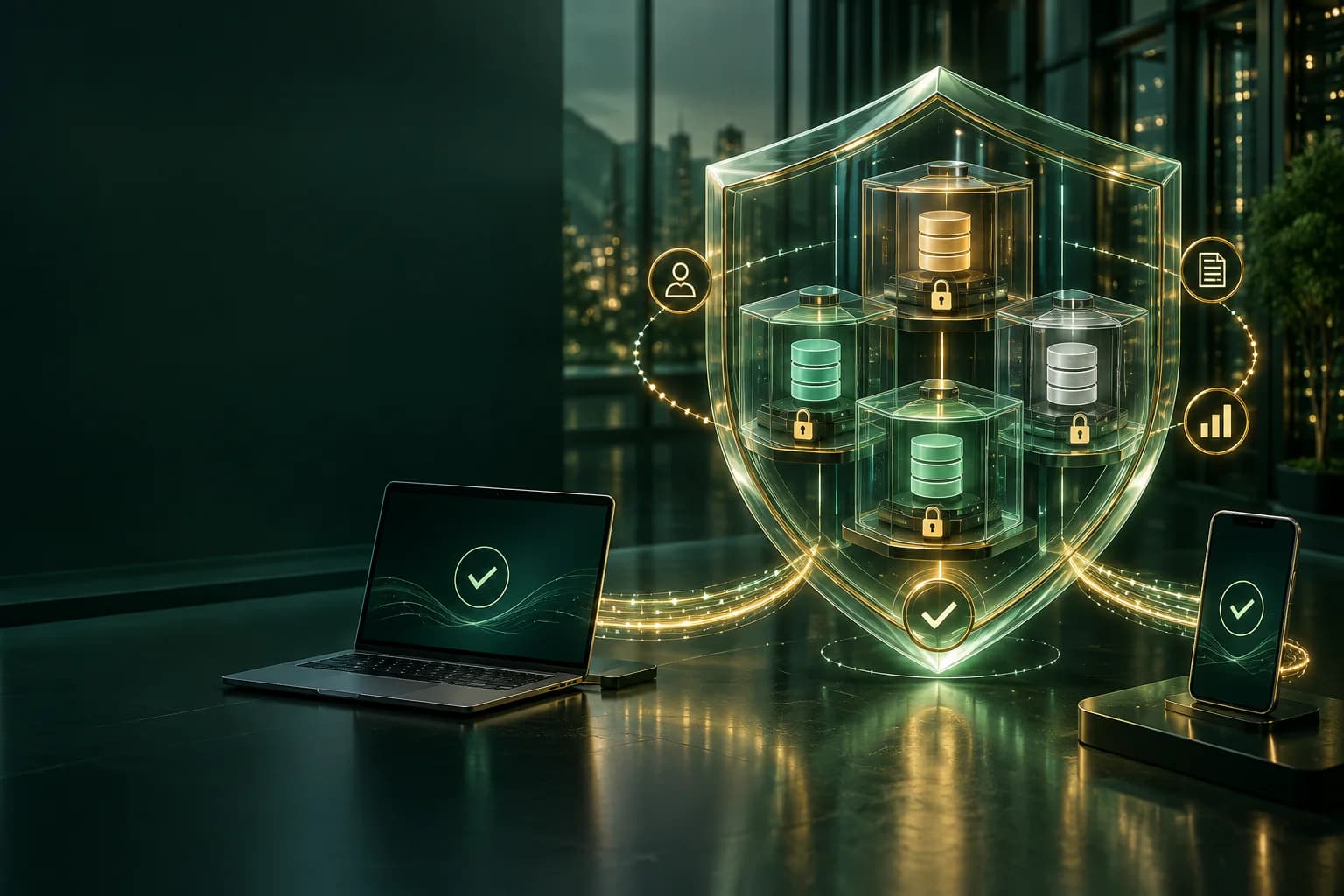 A protected data system with isolated secure business workspaces